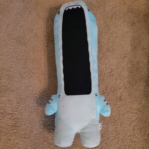 Blue and Black Plush Pillow